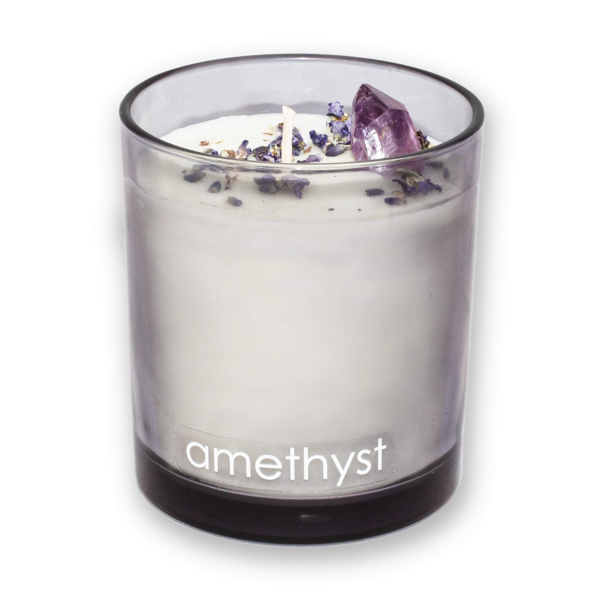 “Amethyst” scented candle in a glass Girl from the mountain