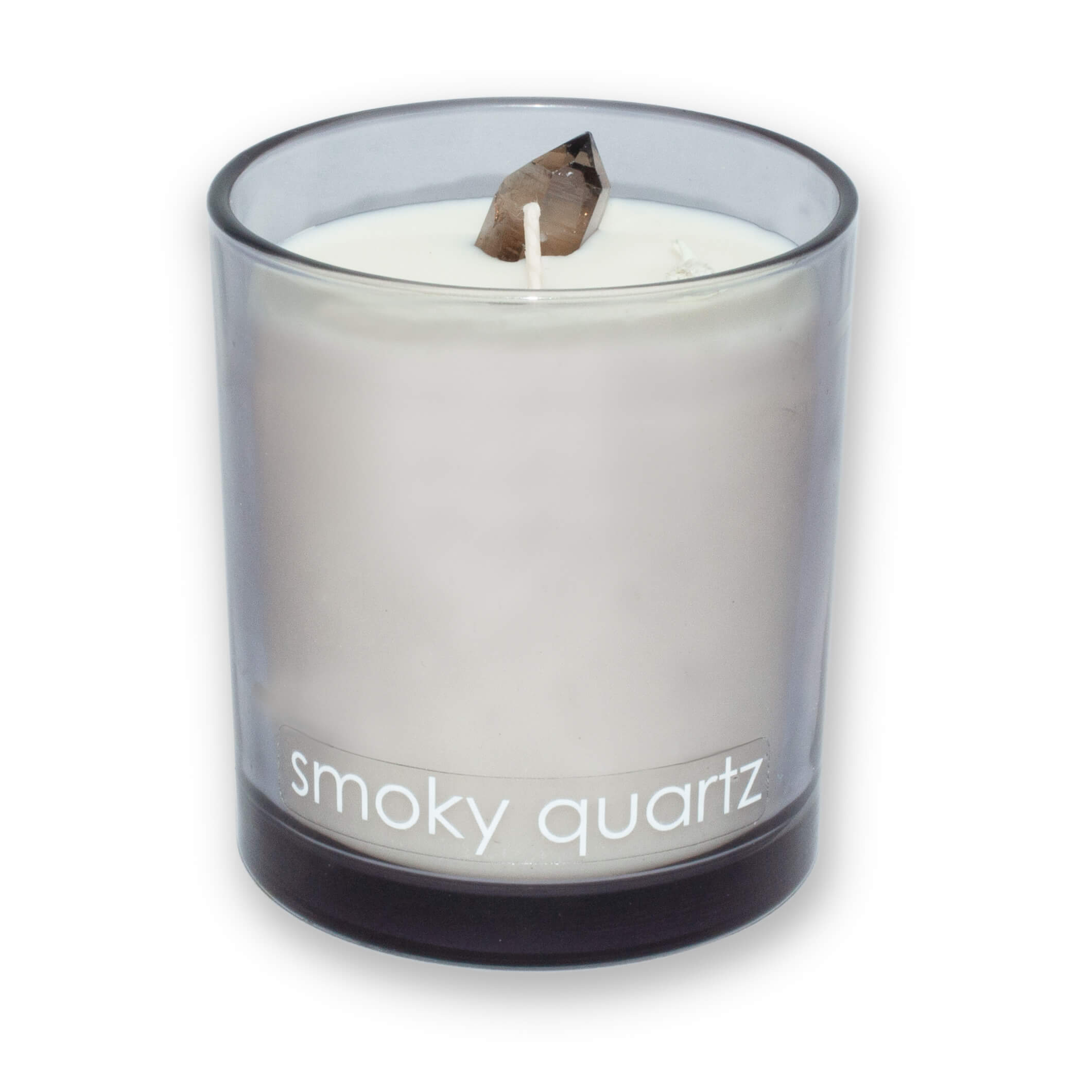“Smoky quartz” scented candle in a glass Girl from the mountain